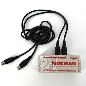 Midiman Macman Macintosh MIDI Interface‎ with Cables Music Musician Vintage Mac